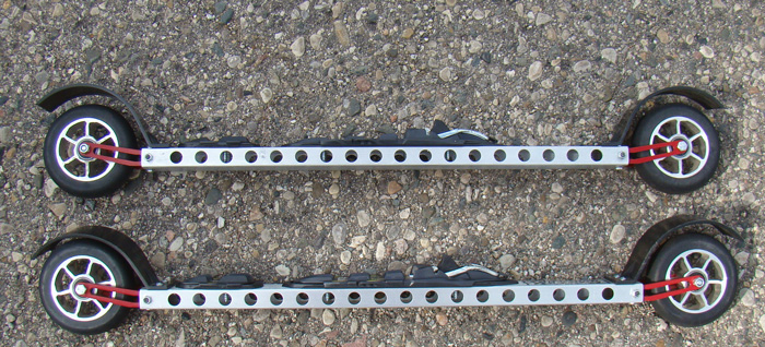 Another close-up of Pursuit Fork Flex Rollerski fork and frame