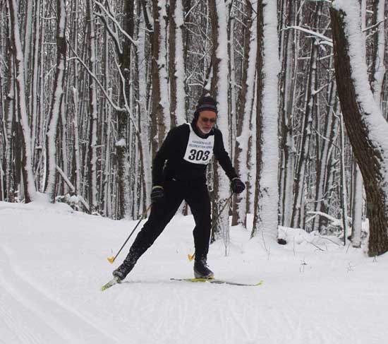 Eric sholz at the michigan cup team time trial cross country ski race