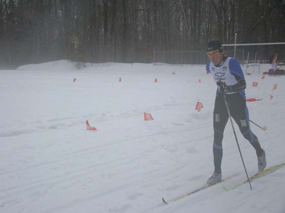 Bill Kaltz lost a basket at the beginning of the Holiday classic cross country ski race