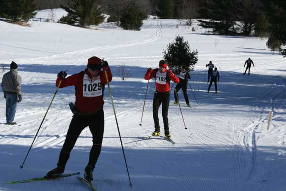 Cross country skiers in the 20K White Pine Stampede