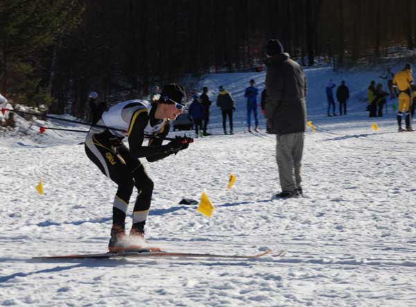Mac Brennan on his way to victory in the Holiday Classic XC Ski Race