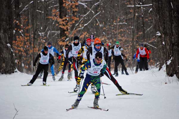 Junior Nationals Qualifier cross country ski race at the Boyne Valley Lodge