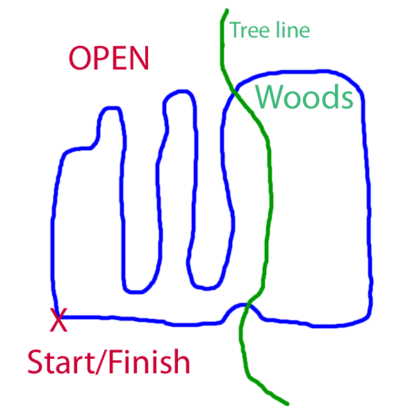 2012 Frosty Freestyle cross country ski race course map