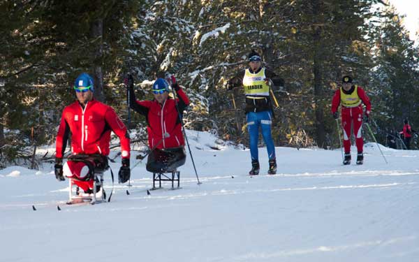 Team CXC Paralympic cross country skiers