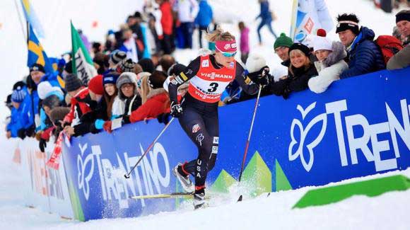 Sadie Bjornsen (Winthrop, WA) skied to a career-best seventh place in the women’s 5k classic Saturday, the second stage of the Ruka Triple mini-tour. Here's Bjornsen at the 2013 FIS Nordic World Ski Championships. (Sarah Brunson/USSA)