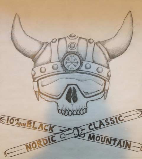 2014 Black Mountain cross country ski race logo