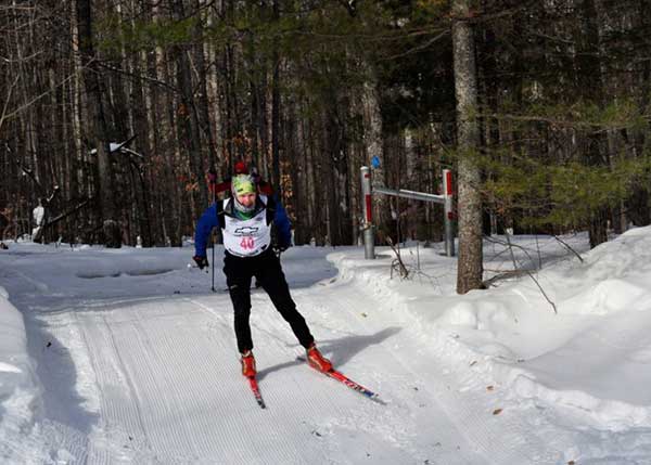 Philip Tosteson on his way to victory at the Black Mountain cross country ski race