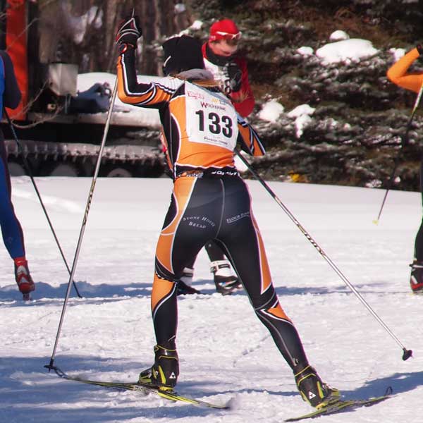 Kaitlin Patterson wins the Forbush Corner 17K cross country ski race
