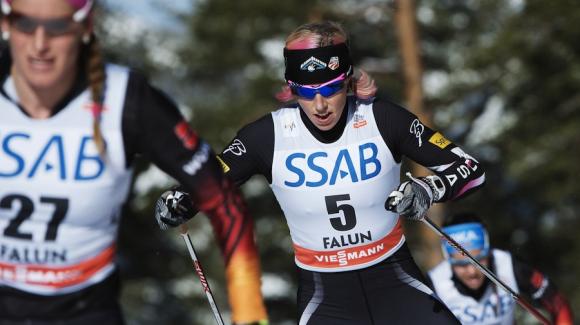 World Cup sprint champion Kikkan Randall skied into 13th Sunday in the 10k freestyle pursuit, closing the three-day Falun mini-tour and putting a stamp on another successful World Cup season. (Getty Images/AFP/Jonathan Nackstrand)
