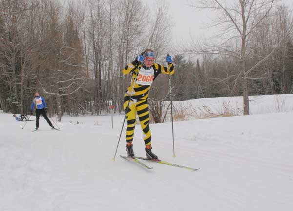 Erin Lipp was second in the White Pine Stampede 10K Freestyle XC Ski race