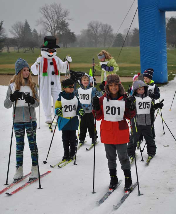 Forsty Freestyle cross country ski race, start of the kids event