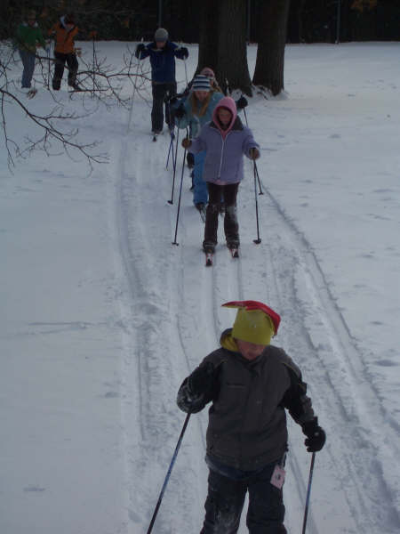 Grayling 4th and 5th graders learn to cross country ski