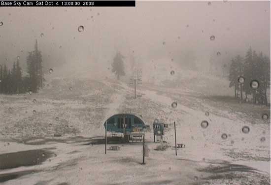 First snow of the season at Mount Bachelor