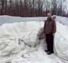 300 cubic yards of snow for ski track