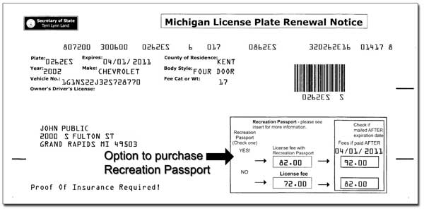 Michigan Registration Renewal Form