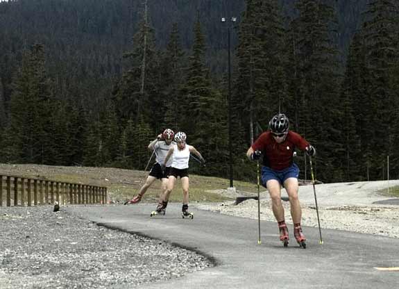 Rollerskiing the Callaghan Valley