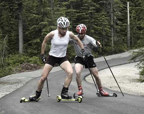 Rollerskiing - Morgan Smyth and Zach Caldwell