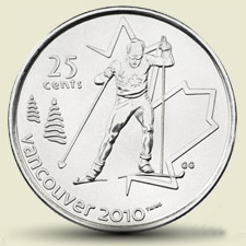 Cross Country Ski 25 cent coin