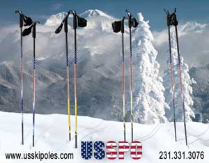 Custom poles for competitive ski clubs