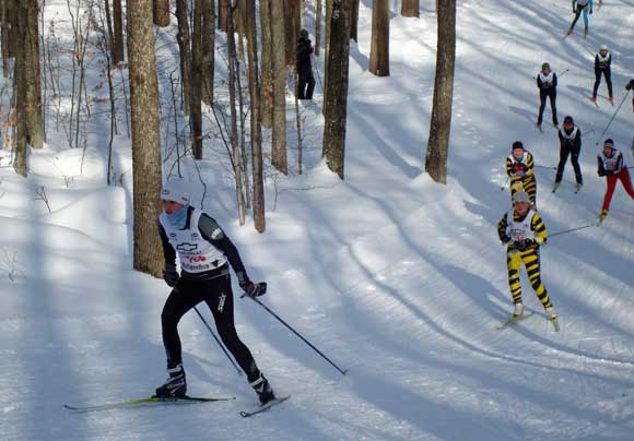 Start of the women's10k cross country ski race