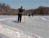 Alternative race course on Maltby Lake for the Frosty Freestyle xc ski race