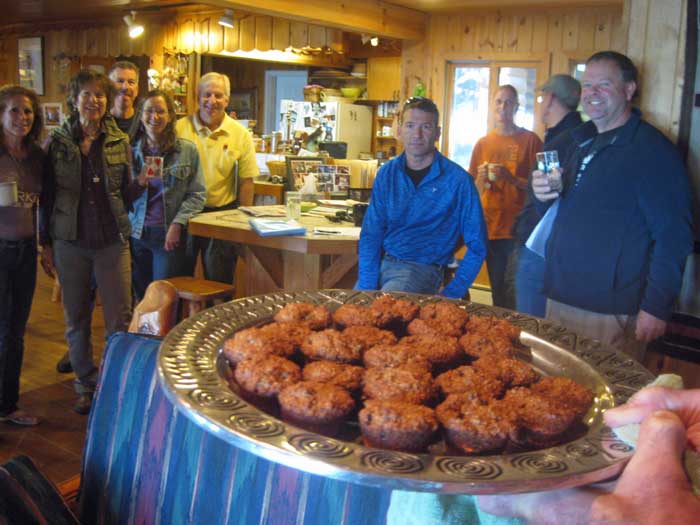 Bob Frye bakes his first oat bran muffins...and he's proud!
