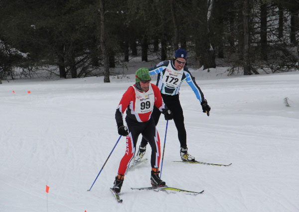 Fight to the finish at the Forbush Corner 17K Freestyle cross country ski race