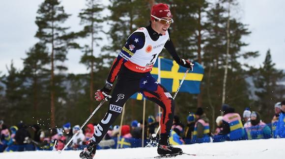 	 Noah Hoffman competes in the 15k freestyle race in Falun. (Getty Images-Matthias Hangst)