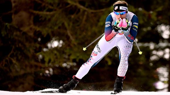 Jessica Diggins skied to an 11th-place finish in the FIS Nordic World Cup in Davos. (Getty Imagas-Vianney Thibaut)