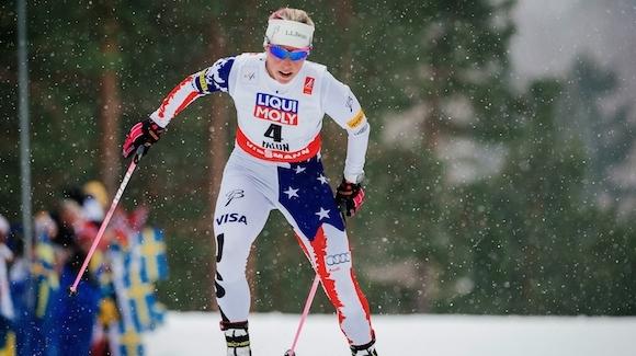 Kikkan Randall (pictured here at the World Championships in Falun) will be inducted into the Alaska Cross Country Hall of Fame. (Getty Images/AFP-Jonathan Nackstrand)