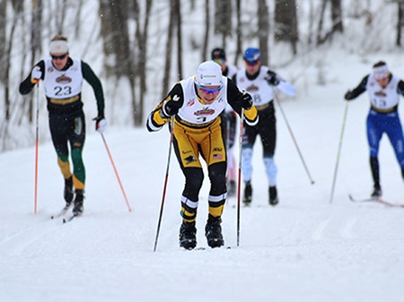 Michigan Tech cross country ski racing in West Yellowstoner