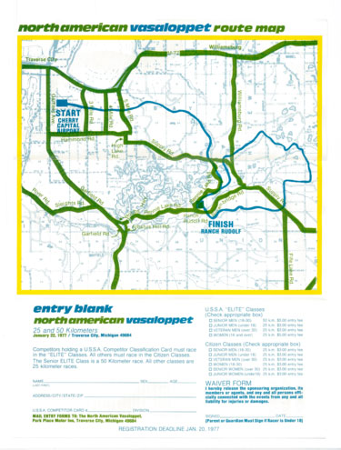 1978 Vasaloppet trail map