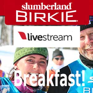 Watch the Birkie over breakfast at XCHQ