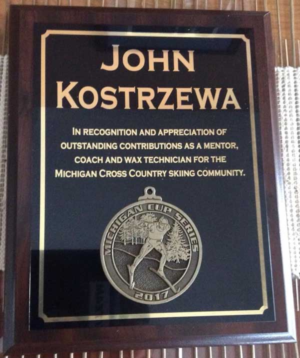 Plaque for John Kostrzewa