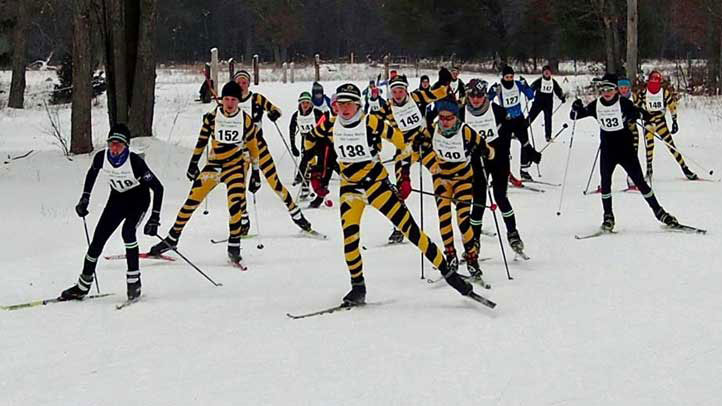 Michigan Cup cross country skiers