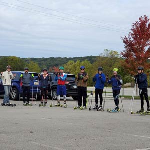 Rollerski race: perfect practice for icy conditions!