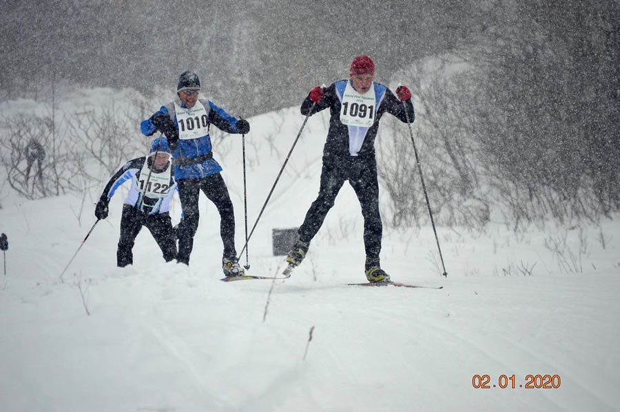 White Pine Stampede cross country ski racers