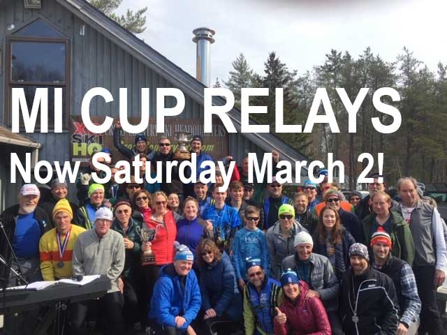 MI Cup Relays MOVED TO SATURDAY MARCH 2!