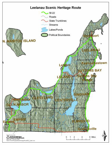 Leelanau Scenic Heritage Route map