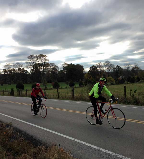 Jim and Steve out on the JDRF road course