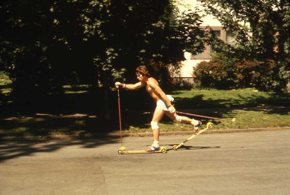 1981, Chris Weingartz Rollerskiing