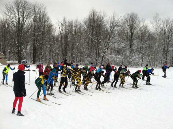 Winterstart cross country ski race, junior start