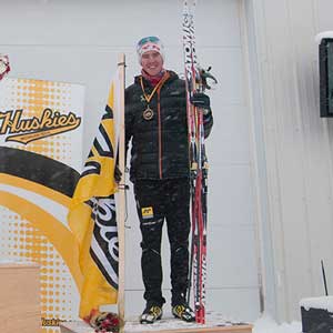Feature image for Michigan Tech&rsquo;s Haakon Hjelstuen third overall in Sprint