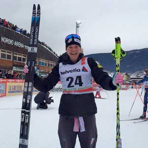 Feature image for Jessica Diggins wins Stage 6 of Tour de Ski