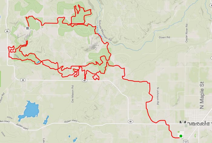 White Pine Stampede cross country ski course map