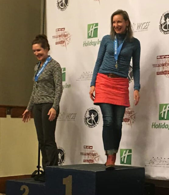 Karen Kirk, first in her age group