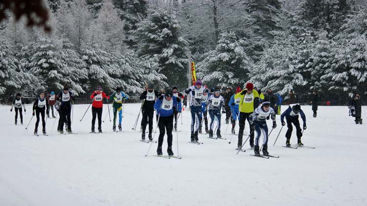 Cote Dame Marie Ski Loppet, start of 5th wave