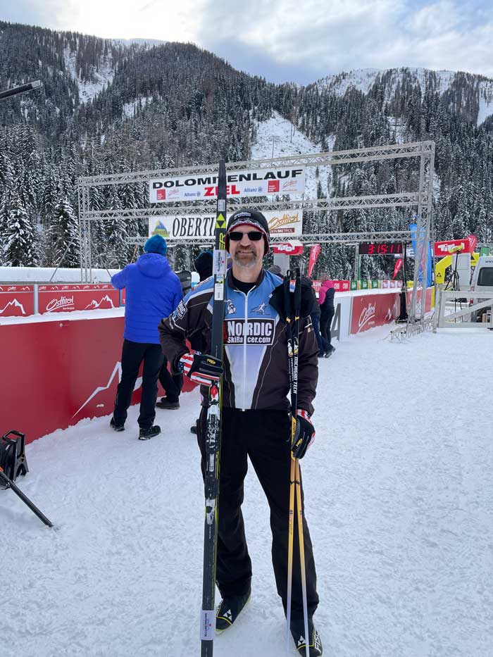 After the Ziel (finish line) 