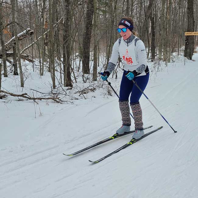 Kirsten racing in the relays