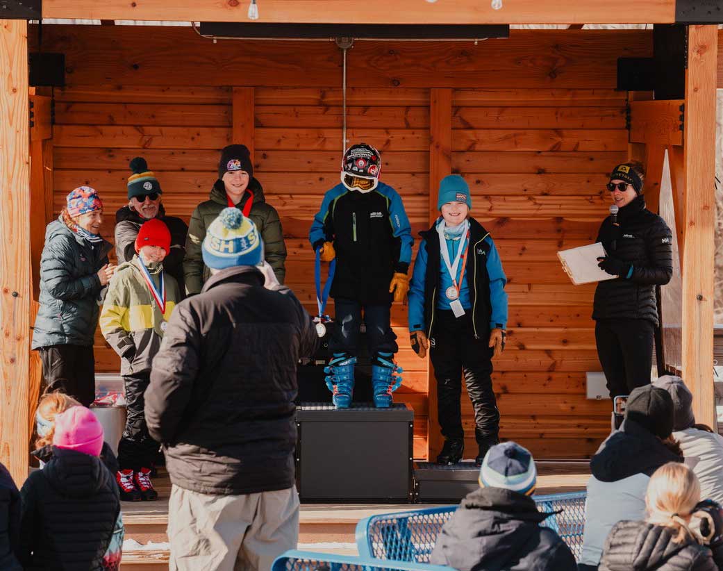 Awards ceremony at the 2026 Beech Nuts Junior Nordic Ski Race